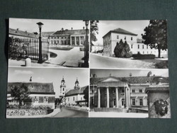 Postcard, castle, mosaic details, Esterházy Castle, street details