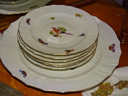 Herend bird cake dessert set flawless !! 6 + 1 pcs!