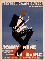 Art deco jazz fesztivál koncert zene zenész szaxofon szmokingos férfi Vintage reklám plakát reprint