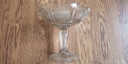 Retro glass fruit bowl with stand + 6 cake bowls as a gift