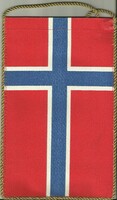 Asztali zászló = NORVÉGIA (textil, 14,5 x 23,5 cm, kétoldalas)