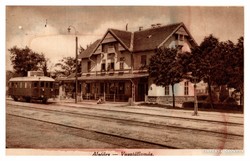 Alsóörs, Alsóörs railway station. Postcard 1933