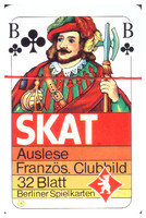 70. French serialized skat card Berliner card picture berliner spielkarten around 1980 32 cards
