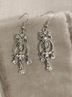 Beautiful silver colored bijou earrings