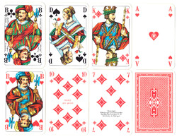 89. French serialized skat card Berlin card image ass circa 1975 32 cards
