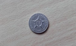 Cuba 5 centavos 1960 cu