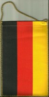 Asztali zászló = NÉMETORSZÁG (textil, 14,5 x 23,5 cm, kétoldalas)