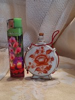 Oh Herend Nanking bouquet patterned mini water bottle, butykos