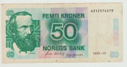 Norwegian 50 kroner 1993