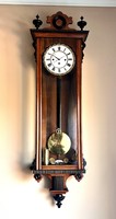 Biedermeier quarter-stroke wall clock, circa 1850, a rarity