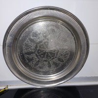 Huge antique stainless steel tray