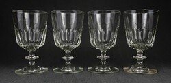 1O714 antique Biedermeier stemmed glass glass set 4 pieces