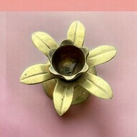 Retro, vintage copper candle holder flower