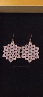 Handmade earrings made of Japanese glass beads