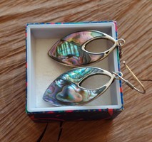 Wonderful Mexican alpaca earrings with abalone shells