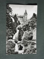 Postcard, Miskolc, Lillafüred waterfall with the palace hostel