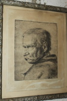 Antique signed etching 586