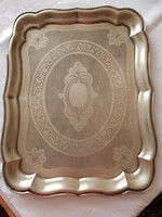 Huge alpaca engraved tray