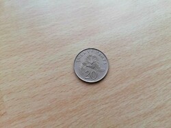 Singapore 20 cents 1996