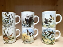 Hunter motif ceramic mugs