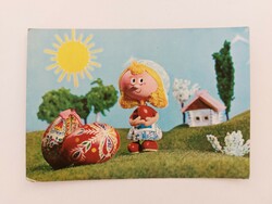 Retro húsvéti képeslap mesefigura 1969
