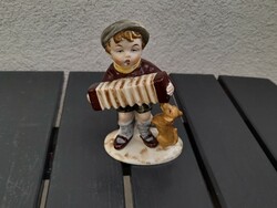 Beautiful German porcelain accordion boy