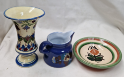 Three beautiful, marked, ceramic objects are for sale together