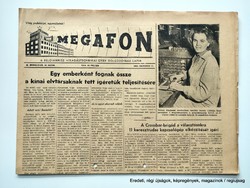 1958 október 31  /  MEGAFON  /  SZÜLETÉSNAPRA :-) Eredeti, régi ÚJSÁG Ssz.:  26733