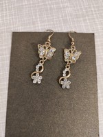 Butterfly gold-colored bijou earrings