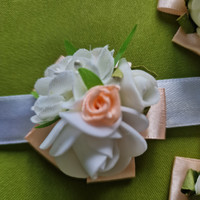 Wedding csd38 - wrist decoration for children made of white foam flowers