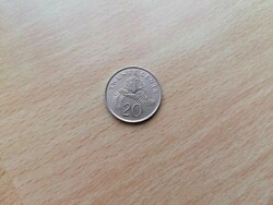 Singapore 20 cents 1989