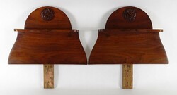 1Q280 antique restored furniture bedside cabinet upper element in a pair