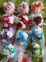 Wedding, ribbon pin - wrist ornaments made of foam flowers pre-order