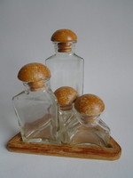 Fűszertartó. 4 db-os  art deco asztali fűszeres készlet.