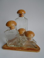 Set of 4 art deco table spices.
