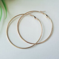 New gold colored hoop earrings