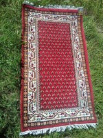 Antique, Antique: Iranian Bidjar Herati Pattern Hand Knotted Wool Runner Rug, Rarity
