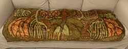 Gyönyörű iparművészeti selyem mokett falvédő falikárpit retro mid-century