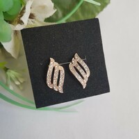 New, rhinestone, wave pattern earrings, bijou earrings