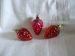 Old glass Christmas tree decorations - 3 bunches of grapes!