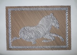 Victor iron plate: zebra (silk print)