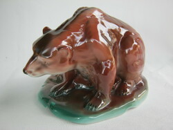 Marked porcelain brown bear teddy bear