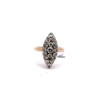 4495. Art deco ring with diamonds