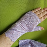 Wedding kty82 - 16cm one finger lavender purple lace gloves