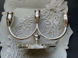 Very nice 3-pronged silver-plated candle holder