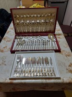12 Personal complete silver-plated cutlery set