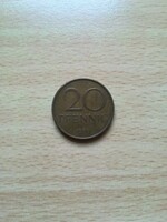Németország ( Kelet-Németország, NDK) 20 Pfennig 1969