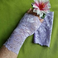 Wedding kty59 – 17cm sleeveless lavender purple lace gloves