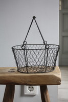 Basket with wire handles, storage - flawless, beautiful