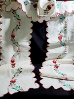 3-part curtain embroidered with Kalocsa pattern, drapery dimensions in the pictures